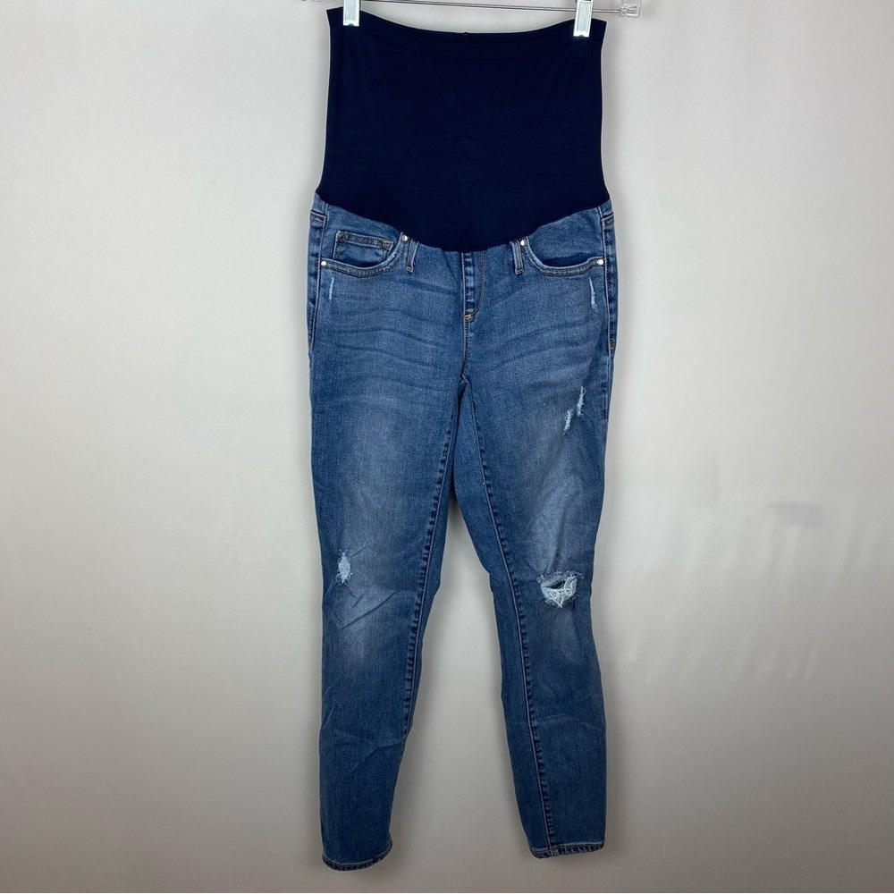 Gap True Skinny Maternity Jeans Distressed Size 26‎